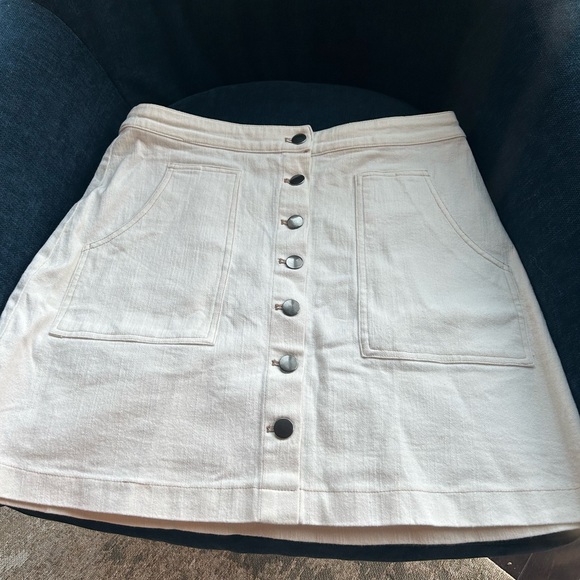 Astr Daybreak White Button Down Skirt - Picture 7 of 10
